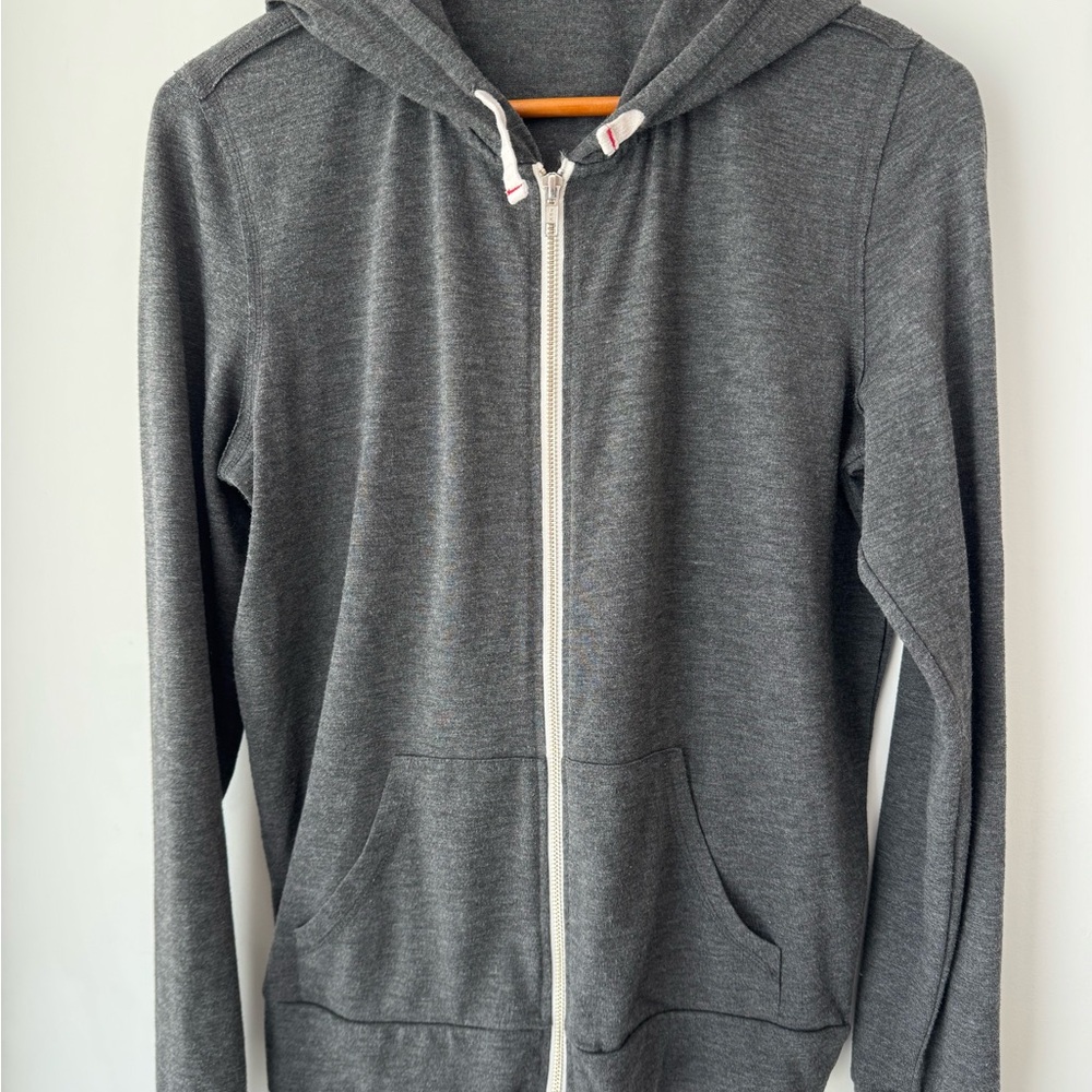 Abbot Main Gray Zip-Up Hoodie